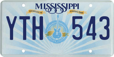 MS license plate YTH543