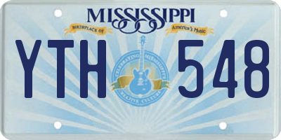 MS license plate YTH548