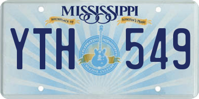 MS license plate YTH549