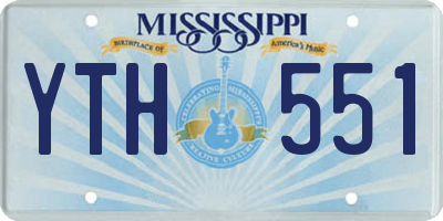MS license plate YTH551