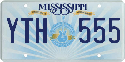 MS license plate YTH555