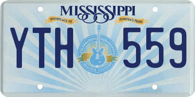 MS license plate YTH559