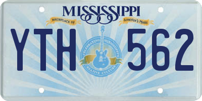 MS license plate YTH562