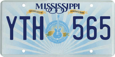 MS license plate YTH565