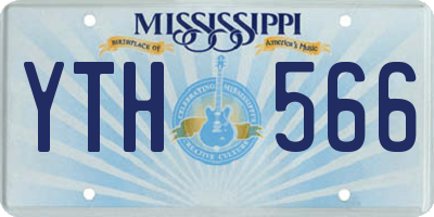 MS license plate YTH566