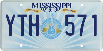 MS license plate YTH571