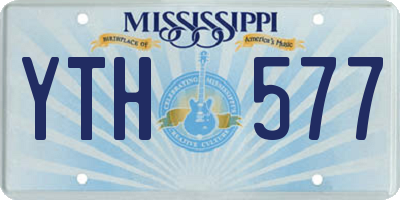MS license plate YTH577