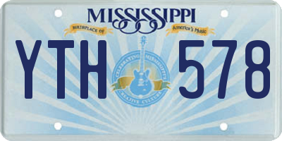 MS license plate YTH578