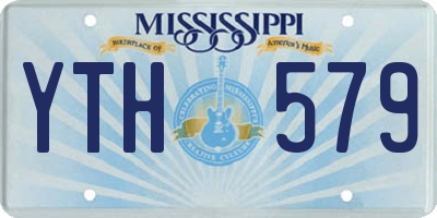 MS license plate YTH579