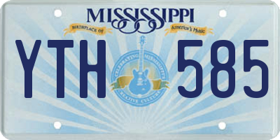 MS license plate YTH585