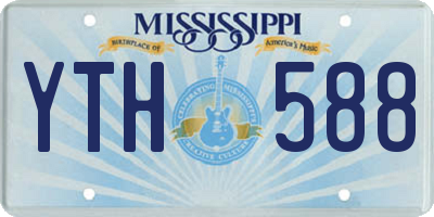 MS license plate YTH588