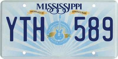 MS license plate YTH589
