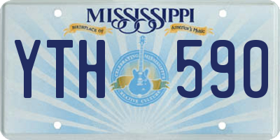 MS license plate YTH590