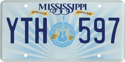 MS license plate YTH597