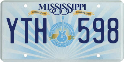 MS license plate YTH598