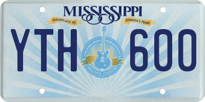 MS license plate YTH600