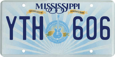 MS license plate YTH606