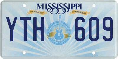 MS license plate YTH609