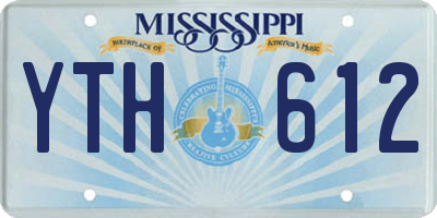 MS license plate YTH612