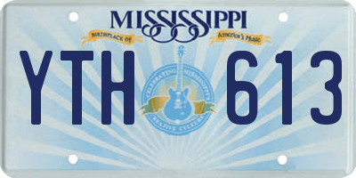 MS license plate YTH613