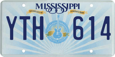 MS license plate YTH614