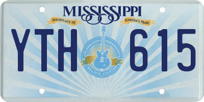 MS license plate YTH615