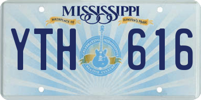 MS license plate YTH616