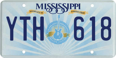 MS license plate YTH618