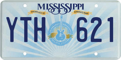 MS license plate YTH621