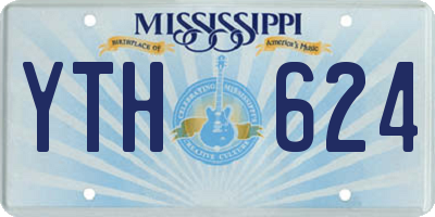 MS license plate YTH624