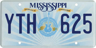 MS license plate YTH625