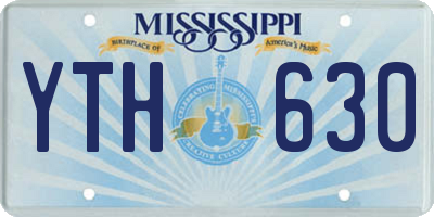 MS license plate YTH630