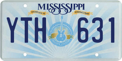 MS license plate YTH631