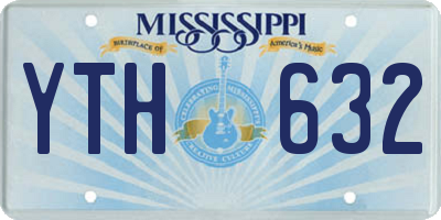 MS license plate YTH632