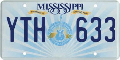 MS license plate YTH633