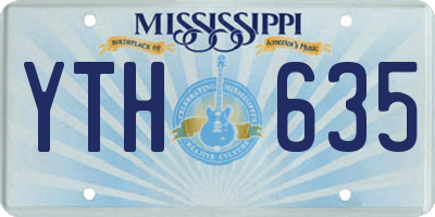 MS license plate YTH635