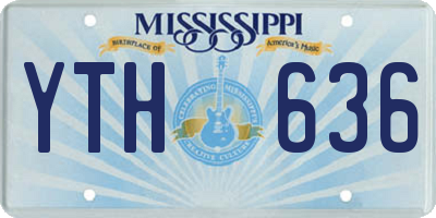 MS license plate YTH636