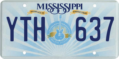 MS license plate YTH637
