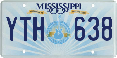 MS license plate YTH638