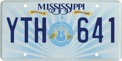 MS license plate YTH641