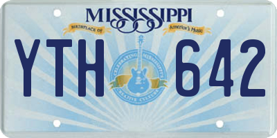 MS license plate YTH642