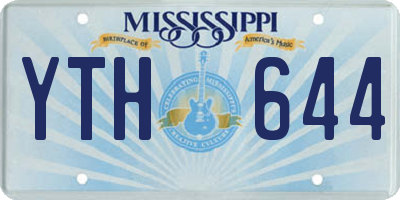 MS license plate YTH644