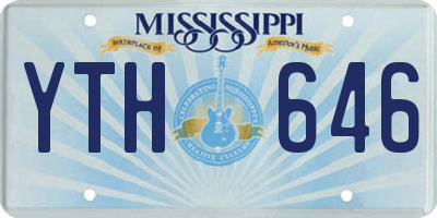 MS license plate YTH646