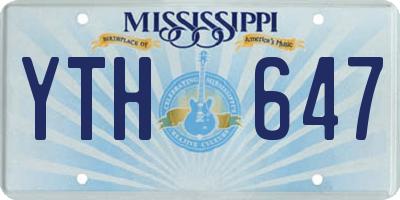 MS license plate YTH647