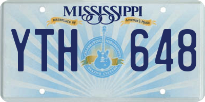 MS license plate YTH648