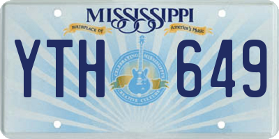 MS license plate YTH649