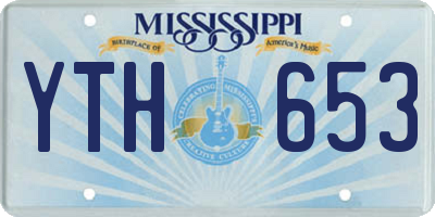MS license plate YTH653