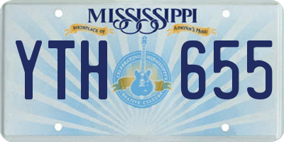 MS license plate YTH655