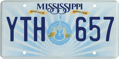 MS license plate YTH657