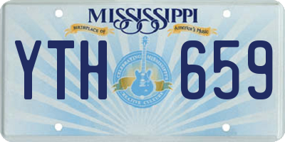 MS license plate YTH659